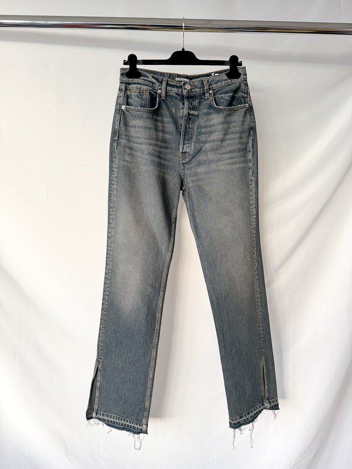 EB Denim Washed Distressed Split Hem Jeans