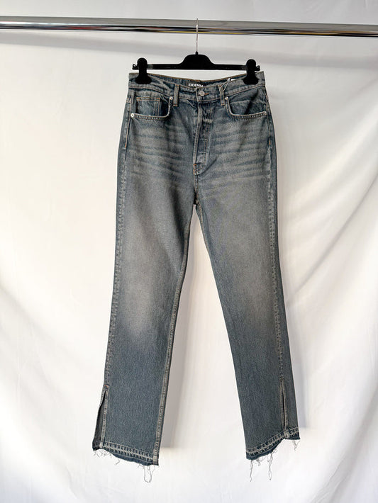 EB Denim Washed Distressed Split Hem Jeans