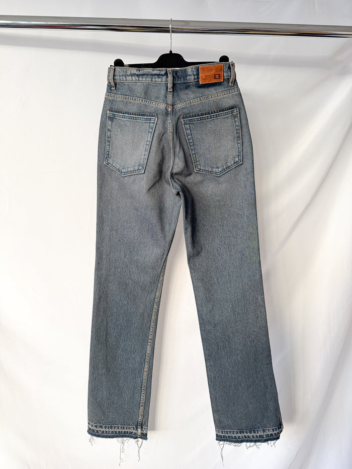EB Denim Washed Distressed Split Hem Jeans