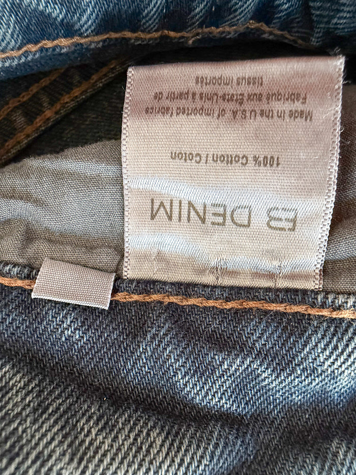 EB Denim Washed Distressed Split Hem Jeans
