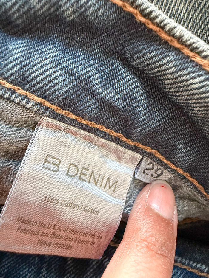 EB Denim Washed Distressed Split Hem Jeans