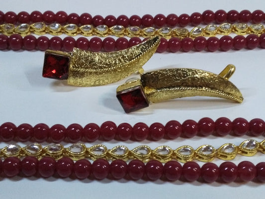 Egyptian Style polkie studded necklace set - NATASHAHS