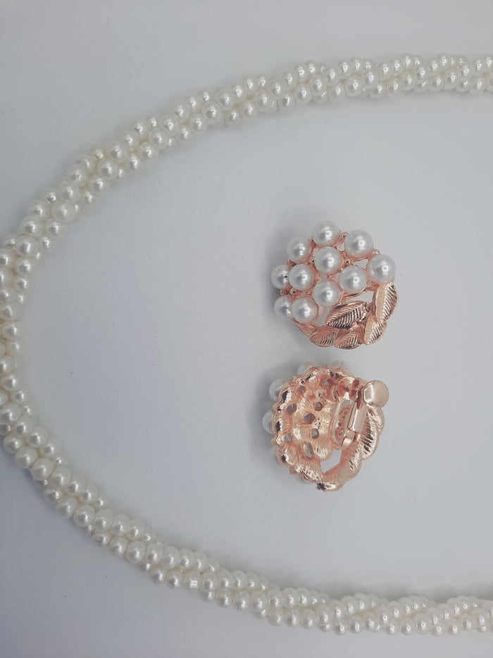 Elegant Style white Black & Green pearl sets for elegant ladies - NATASHAHS