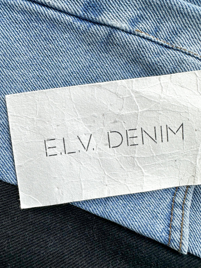E.L.V. Denim The Twin Light Blue Black Straight Leg Jeans