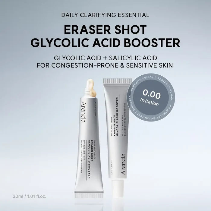 Eraser Shot Glycolic Acid Booster 30ml - Serum and Ampoule Arencia Face Serums