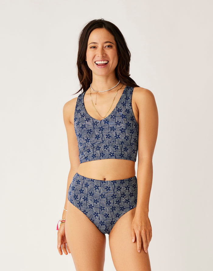 Erin Reversible Bottom: Daisy/Navy - FINAL SALE