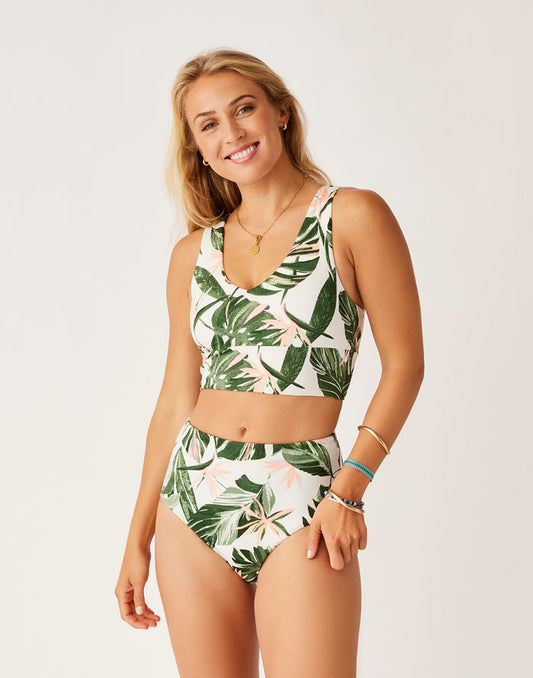Erin Reversible Bottom: Tropical/Cilantro - FINAL SALE