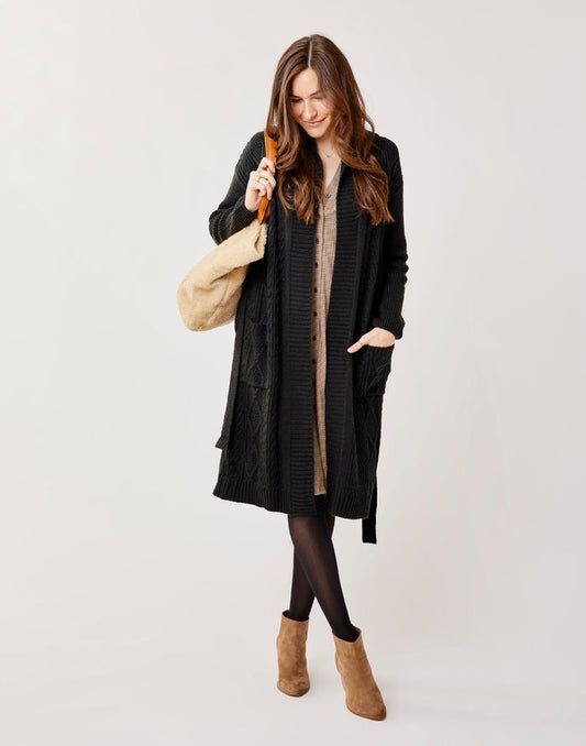 Etta Shawl Cardigan: Black - FINAL SALE