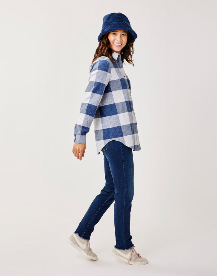 Fairbanks Supersoft Shirt: Navy Plaid - FINAL SALE