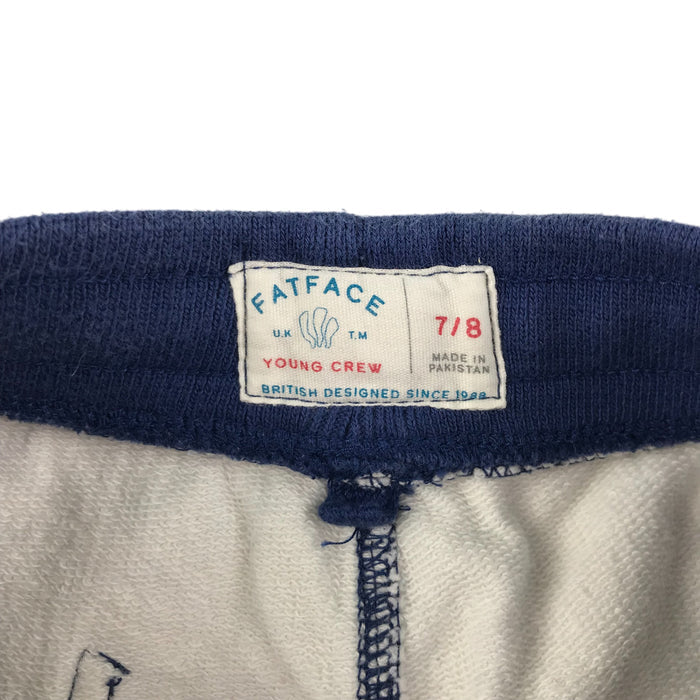 Fatface 7-8 years navy jersey striped cotton shorts