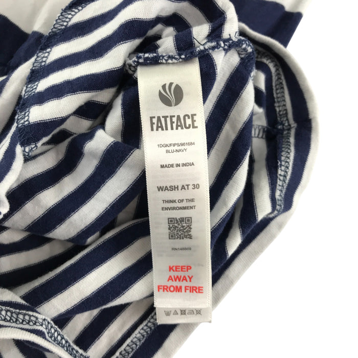 Fatface 9-10 years navy and white stripy playsuit