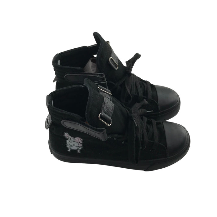 Feiyao size UK 4 black bunny trainers