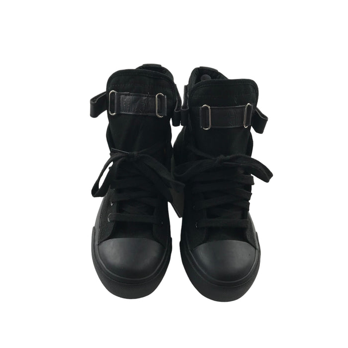 Feiyao size UK 4 black bunny trainers