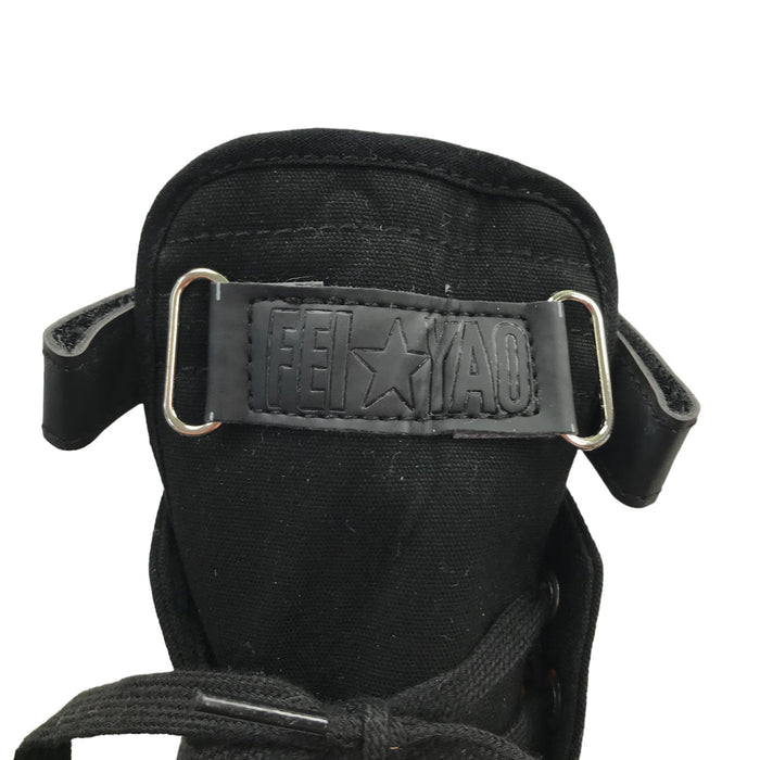 Feiyao size UK 4 black bunny trainers