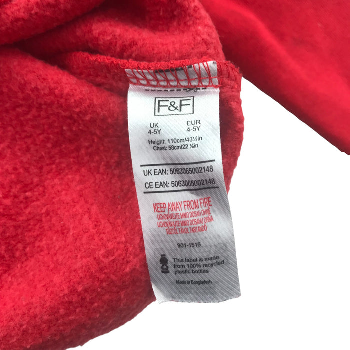 F&F 4-5 years red santa squad festive sweater