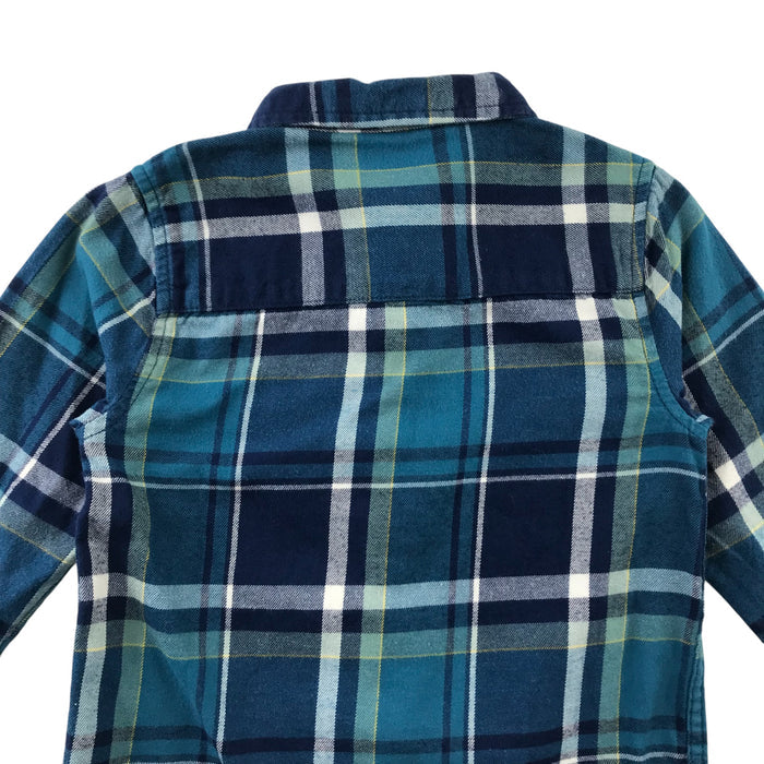 F&F 5-6 years blue checked buttoned cotton shirt
