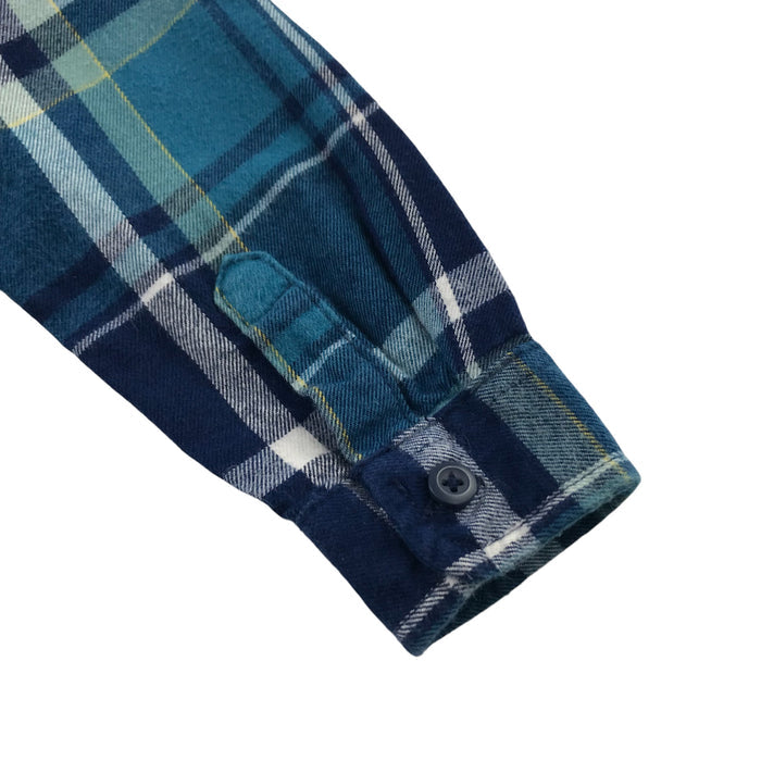 F&F 5-6 years blue checked buttoned cotton shirt