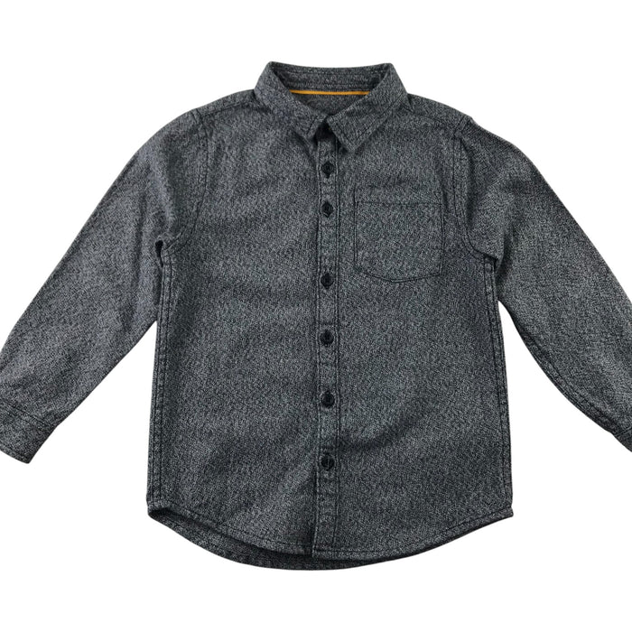 F&F 5-6 years grey plain buttoned cotton shirt