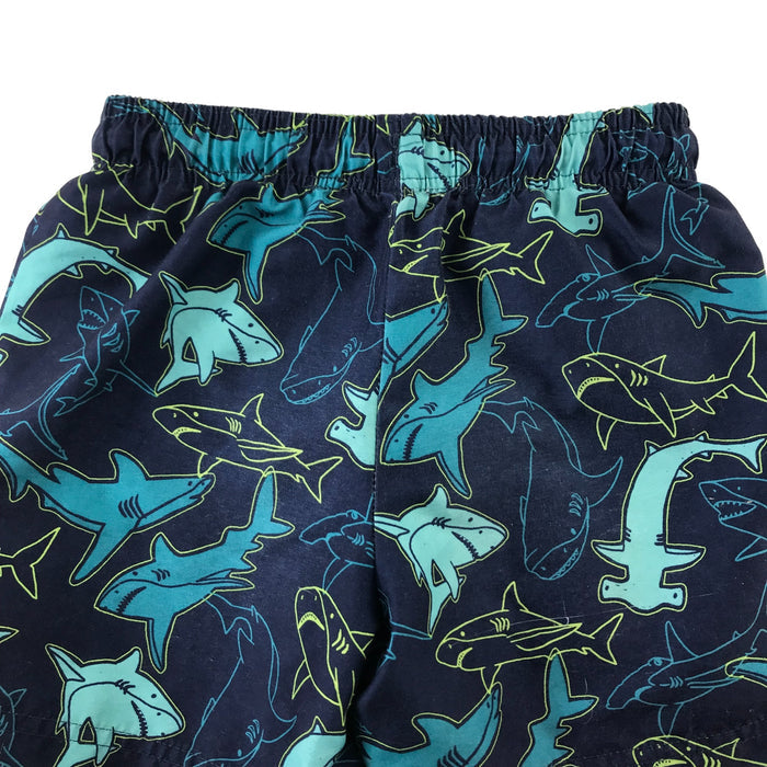 F&F 5-6 years navy shark swim trunks