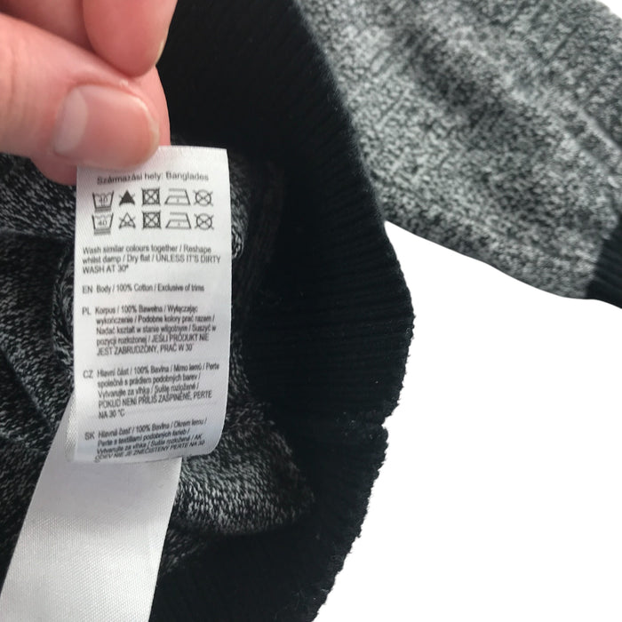 F&F 6-7 years grey and black pocket cotton jumper