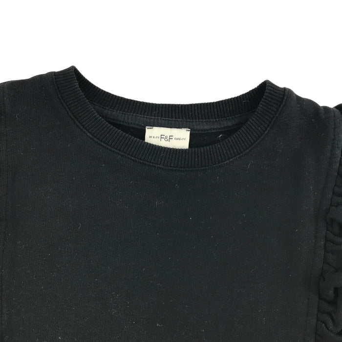 F&F 6 years black frilled cotton sweater