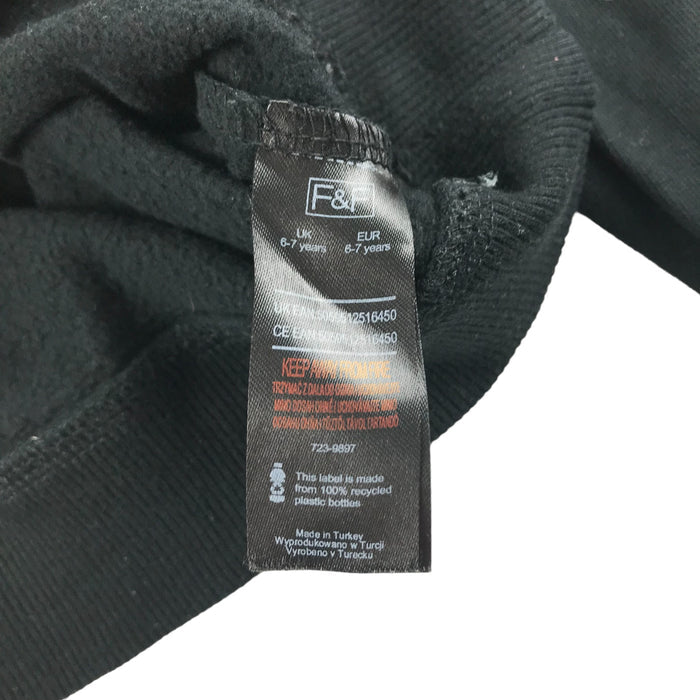 F&F 6 years black frilled cotton sweater