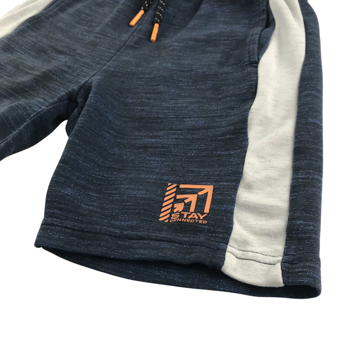 F&F 7-8 years grey navy with white stripes shorts