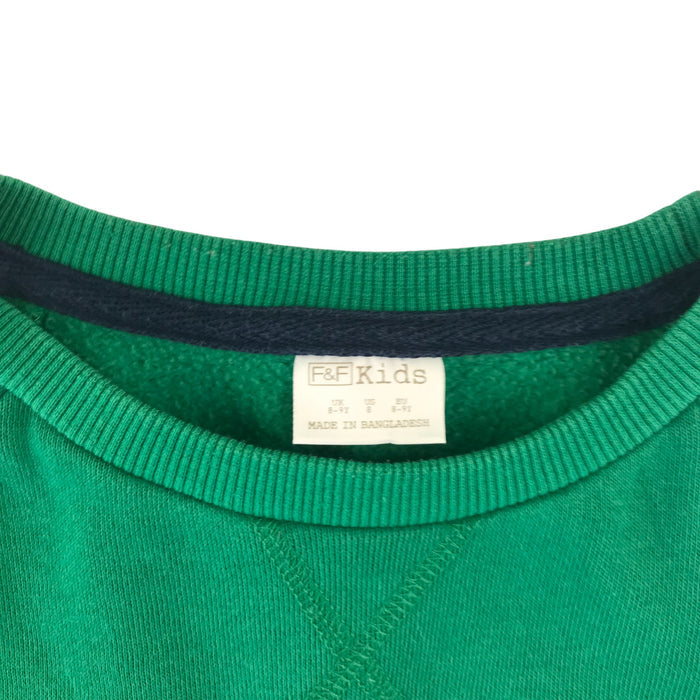 F&F 8-9 years green striped sweater