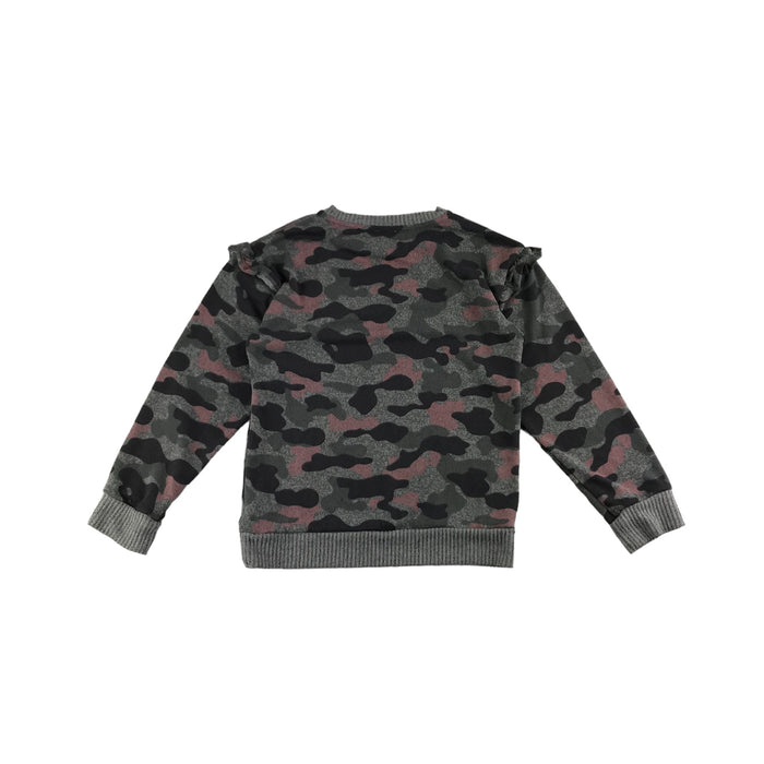 F&F 8 years grey and pink camo pattern jumper