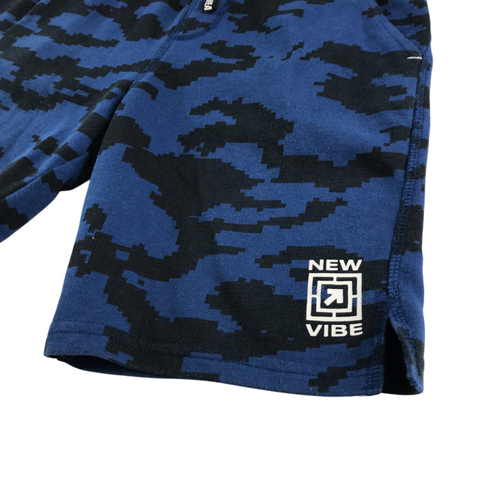 F&F 9-10 years blue and navy camouflague shorts