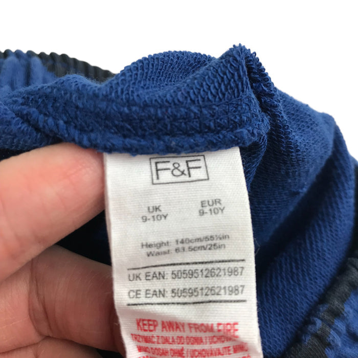 F&F 9-10 years blue and navy camouflague shorts