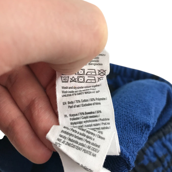 F&F 9-10 years blue and navy camouflague shorts