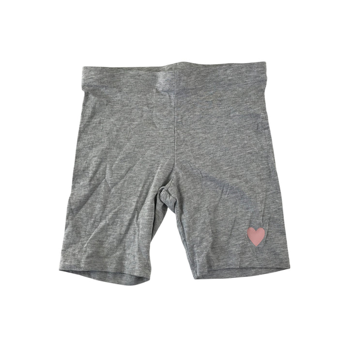 F&F leggings 9-10 years grey plain with love heart detail cropped