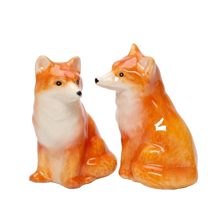 Fine Porcelain Tableware - Red Fox Salt & Pepper Shakers 21068