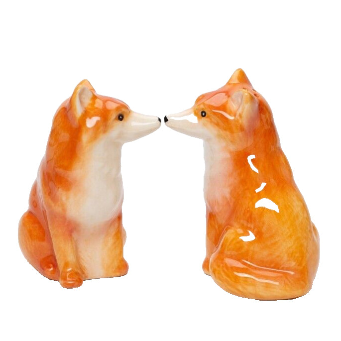 Fine Porcelain Tableware - Red Fox Salt & Pepper Shakers 21068