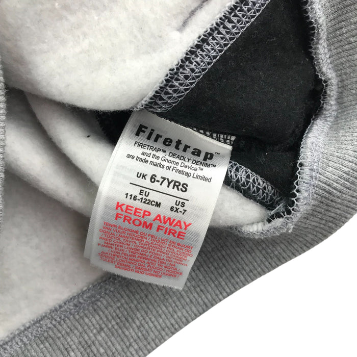 Firetrap 6-7 years light grey with black hoodie