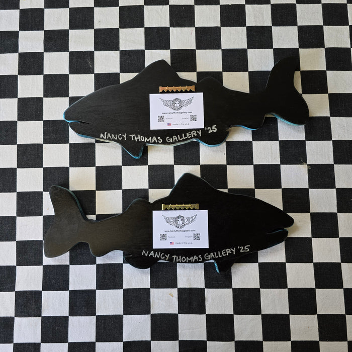 FISH! - Blue Trout Wooden Wall Sculpture 13"