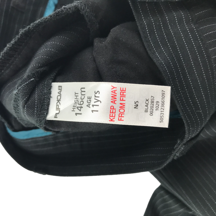 Flip Back 11-12 years black white stripes suit trousers