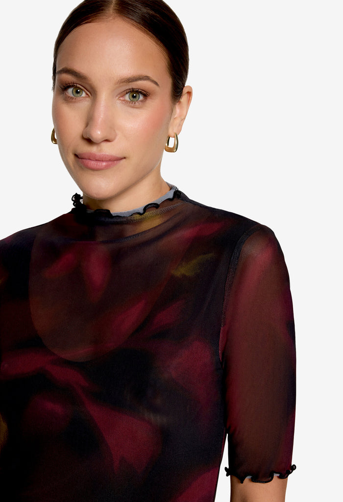 Floral Mesh Top