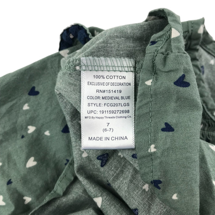 French Connection 6-7 years khaki frilled heart blouse