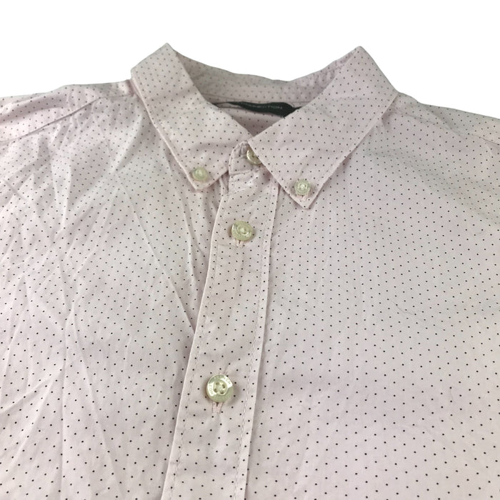 French Connection men's M pale pink with black dots shirt
