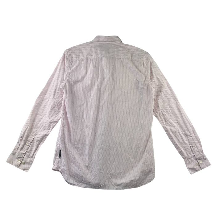 French Connection men's M pale pink with black dots shirt