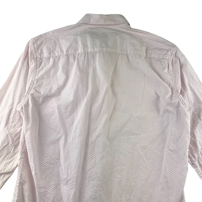 French Connection men's M pale pink with black dots shirt