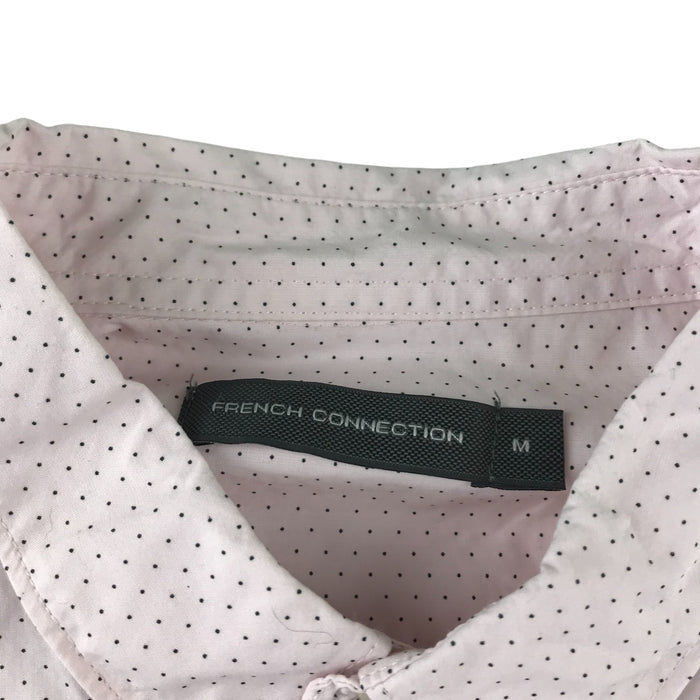French Connection men's M pale pink with black dots shirt