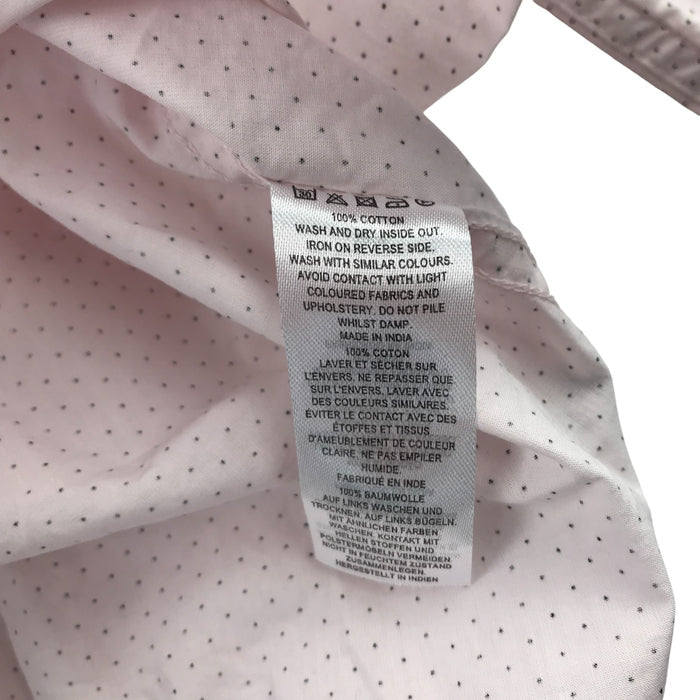 French Connection men's M pale pink with black dots shirt