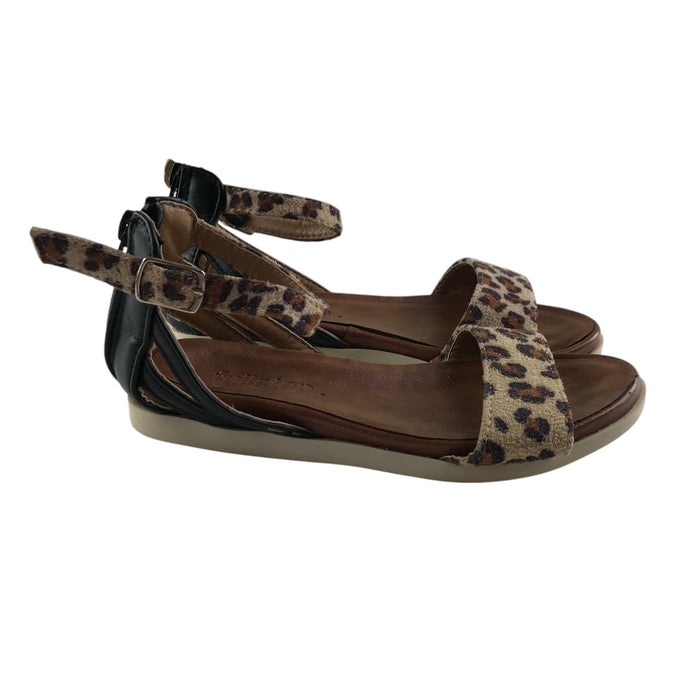 Fullstop size UK 12 (jr) brown animal strap sandals