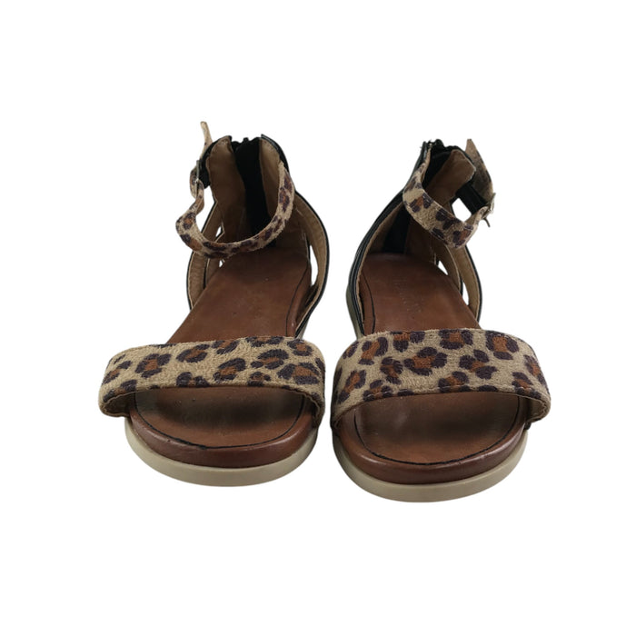 Fullstop size UK 12 (jr) brown animal strap sandals