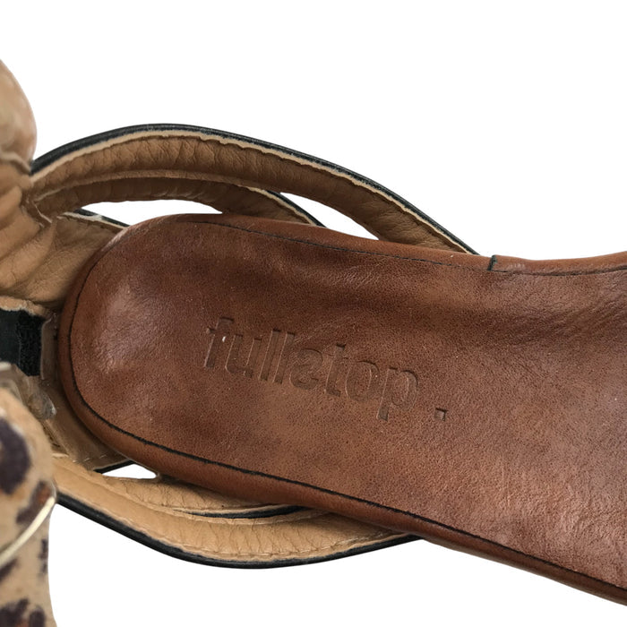 Fullstop size UK 12 (jr) brown animal strap sandals