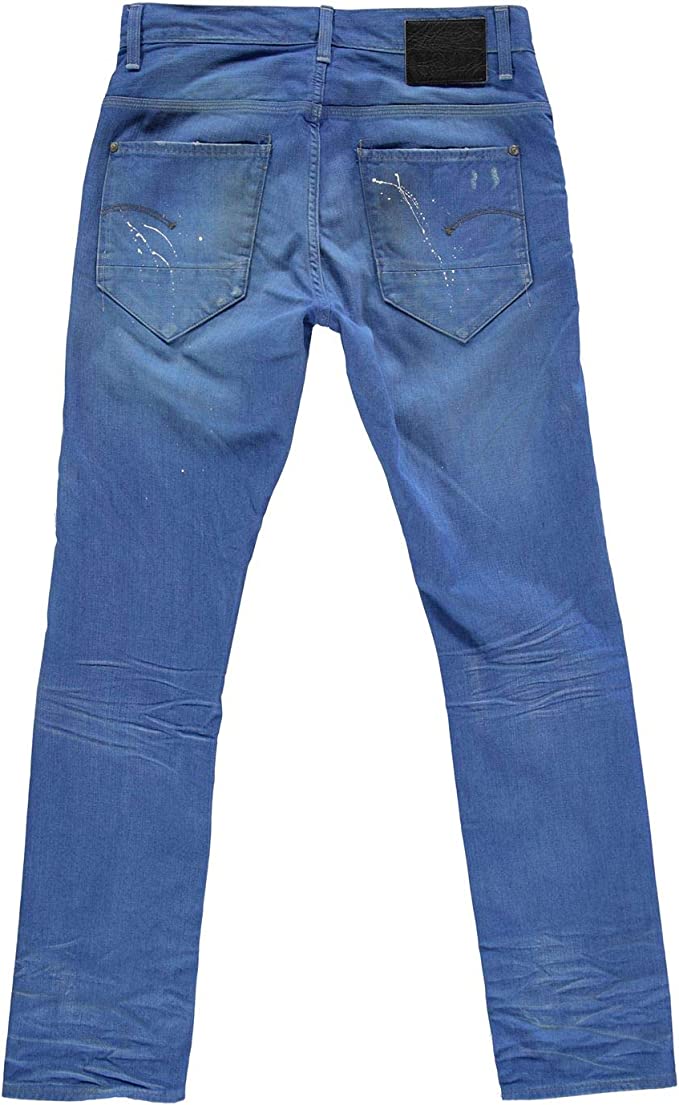 G-Star New Radar Slim Azure Blue Light Aged Jeans Made In Italy