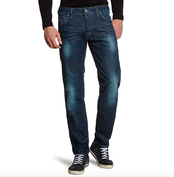 G-Star Selvedge 3301 Low Tapered Red Listing Hammer Dark Aged Denim Jeans